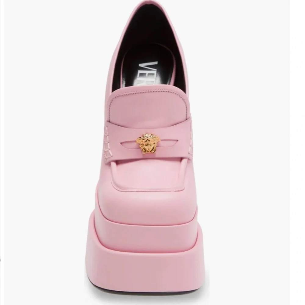 NIB $1425 Versace Platform Loafer Pump in Candy Oro Versace - size 10US / 40EU